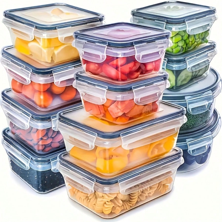 Meal Prep Freezer - 24 Pack Food Storage Containers with