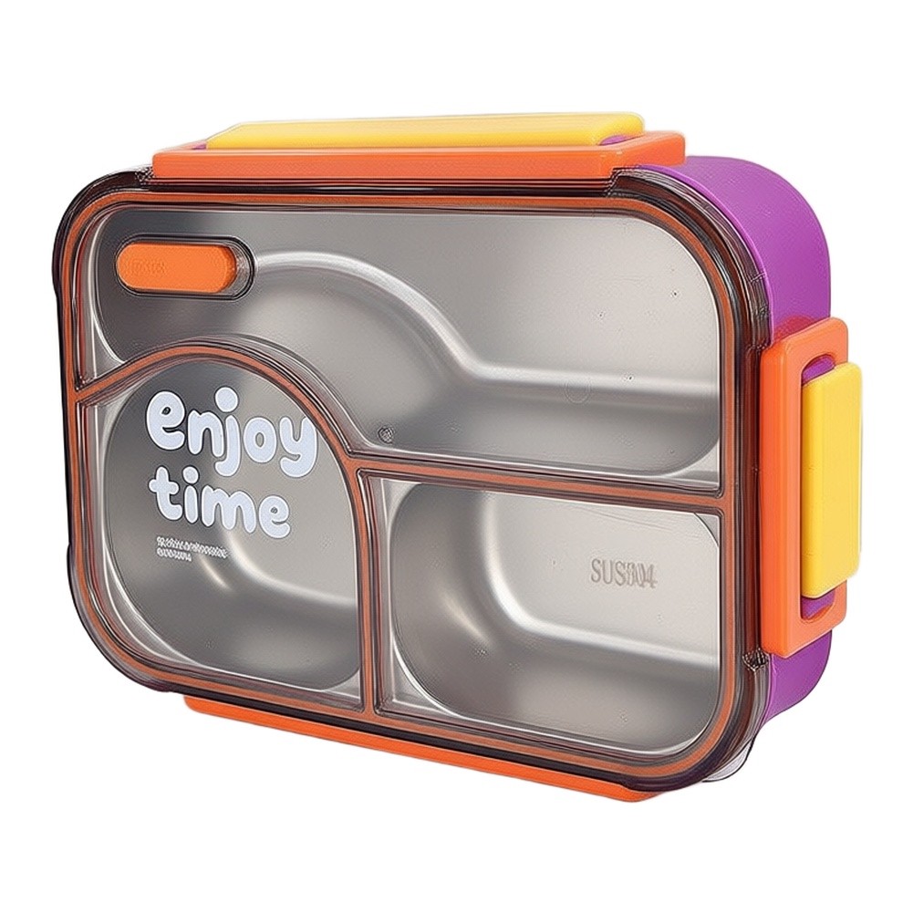 650ml 3 Compartment Leakproof  - огляд і ціна Meal Prep Yellow
