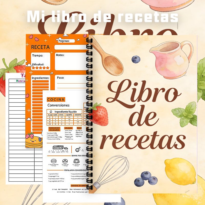 A5 Paper Spanish Recipe Book,  - огляд і ціна Meal Prep Healthy Recipes