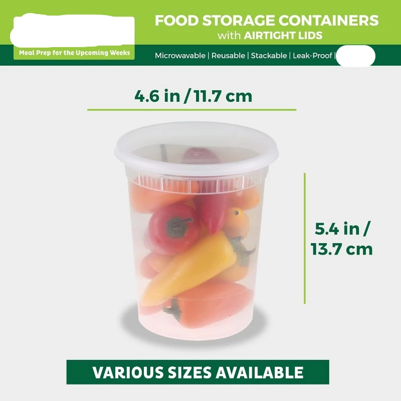 [24 Set] 8oz-32 Oz Plastic Del - огляд і ціна Meal Prep Freezer