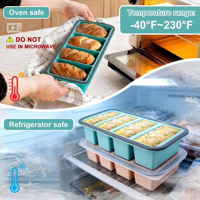 Silicone Freezer Molds with Li - огляд і ціна Meal Prep Freezer